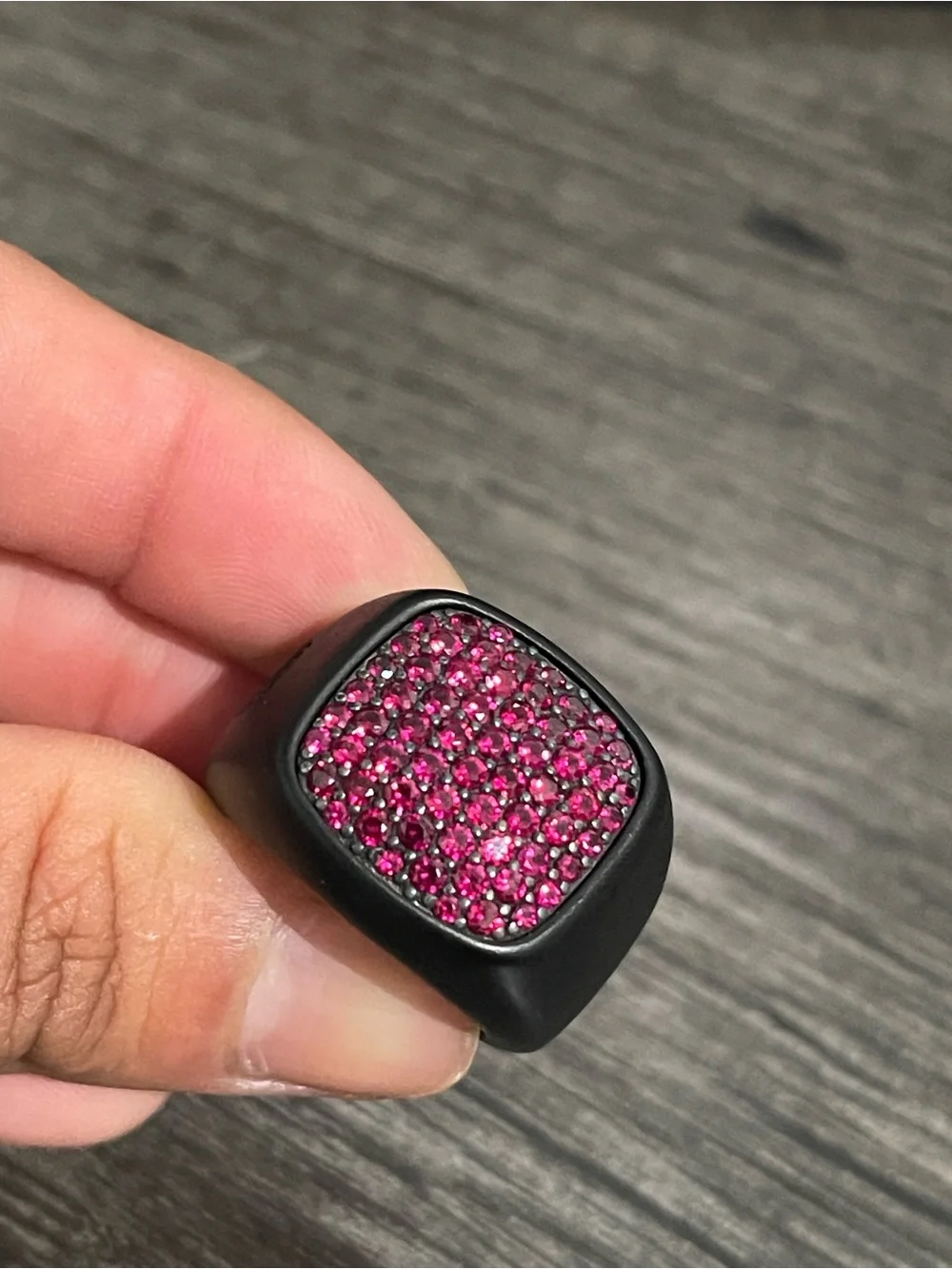 David Yurman Rubies Black Titanium Ring size 9.5
